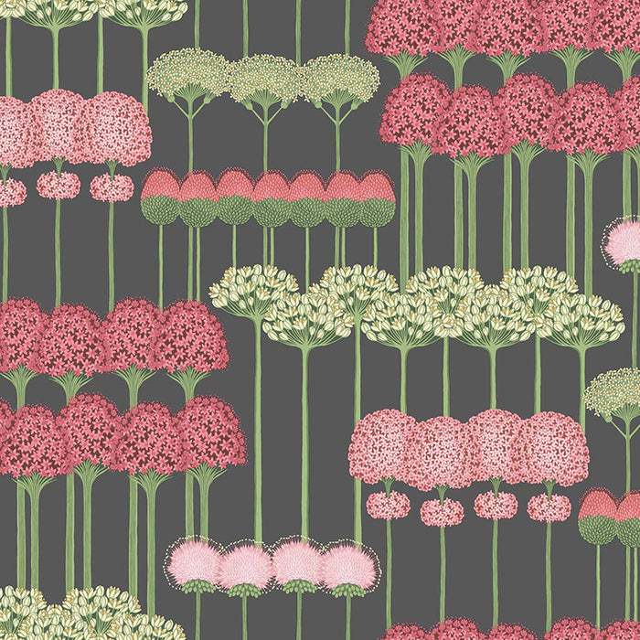 Cole & Son Allium Coral/l Green/char Wallpaper Sample 115/12037.CS