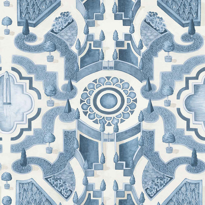 Cole & Son Topiary China Blue Wallpaper 115/2007.CS.0