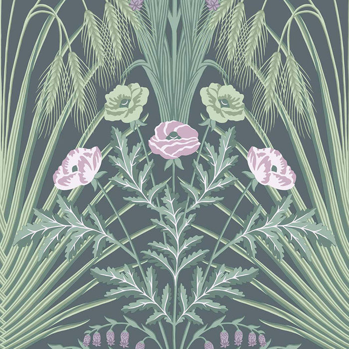 Cole & Son Bluebell Sage On Charcoal Wallpaper 115/3009.CS.0