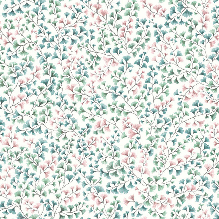 Cole & Son Maidenhair Petrol/Blush/M Wallpaper 115/6017.CS.0