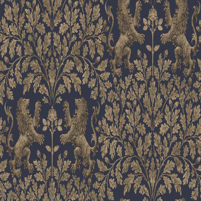 Cole & Son Boscobel Oak M Gilver/Ink Wallpaper 116/10039.CS.0