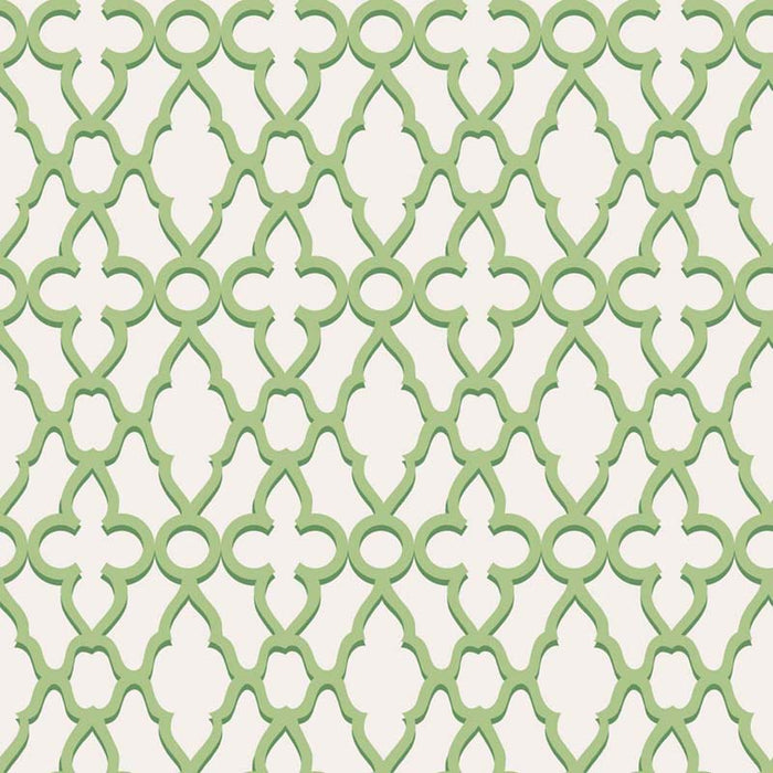 Cole & Son Treillage Leaf Green/Chlk Wallpaper 116/6022.CS.0