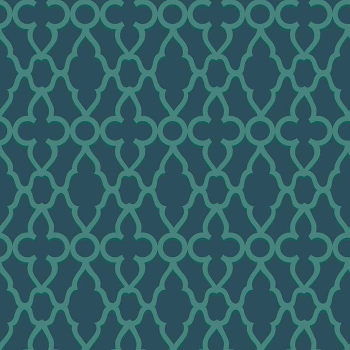 Cole & Son Treillage Viridian/Ink Wallpaper 116/6023.CS.0