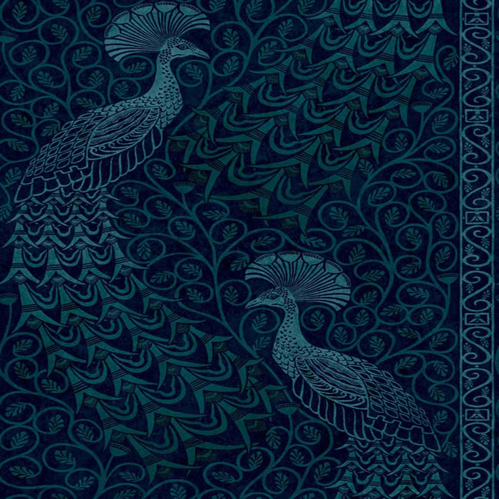 Cole & Son Pavo Parade M Petrol/Ink Wallpaper 116/8028.CS.0