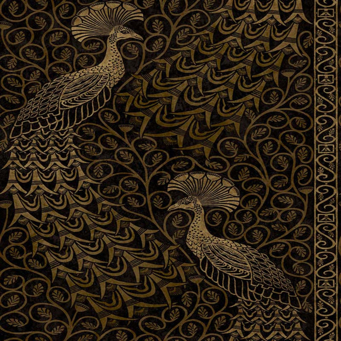 Cole & Son Pavo Parade M Gold/Soot Wallpaper 116/8032.CS.0