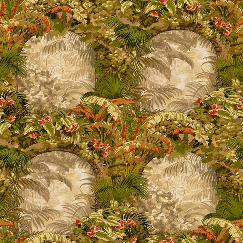 Cole & Son Hispalis Khaki Multi Wallpaper 117/2005.CS.0