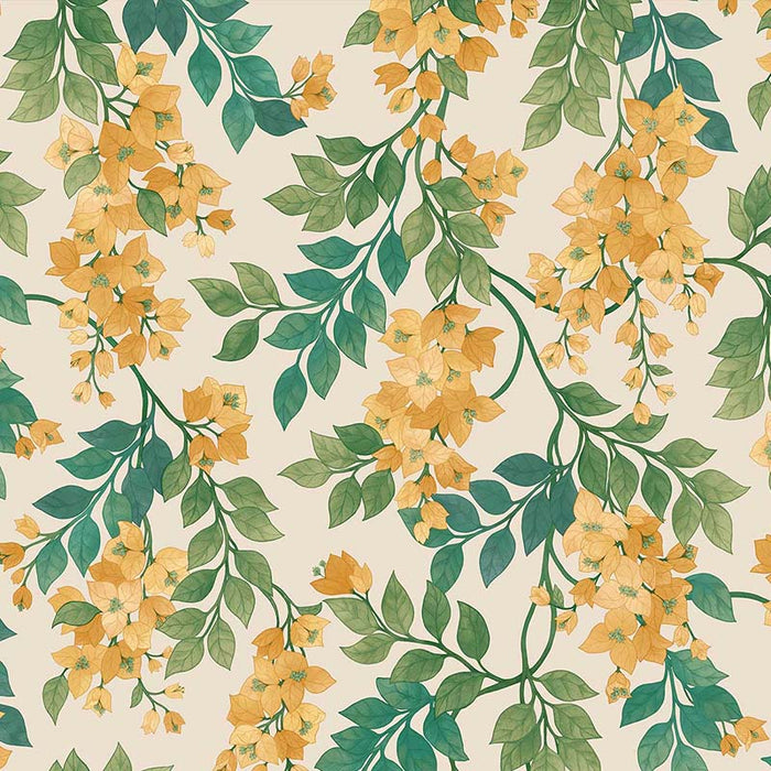 Cole & Son Bougainvillea Marigold/Lf Grn/Emerald/Parc Wallpaper 117/6018.CS.0