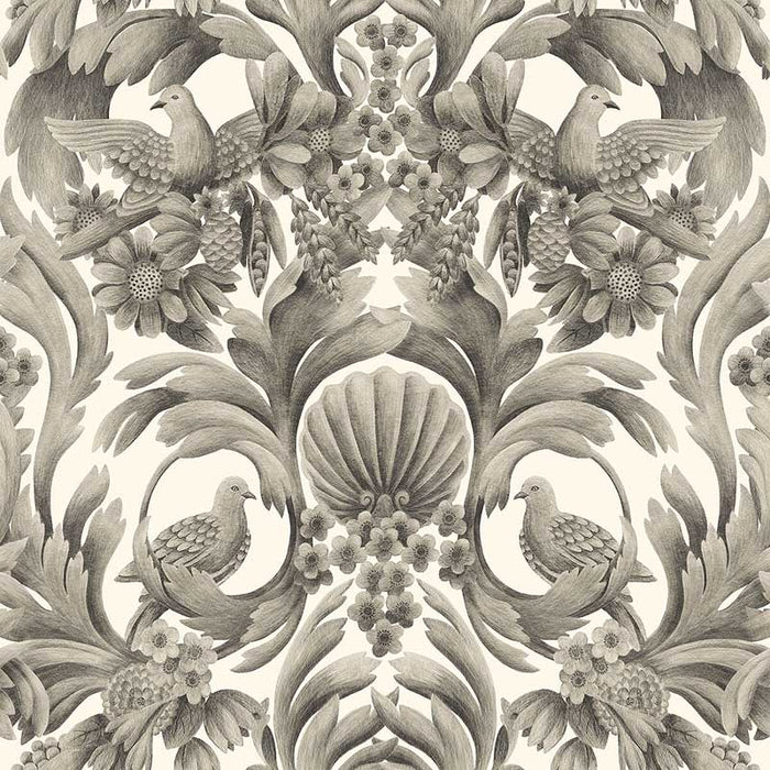 Cole & Son Gibbons Carving Soot/Ston Wallpaper 118/9020.CS.0