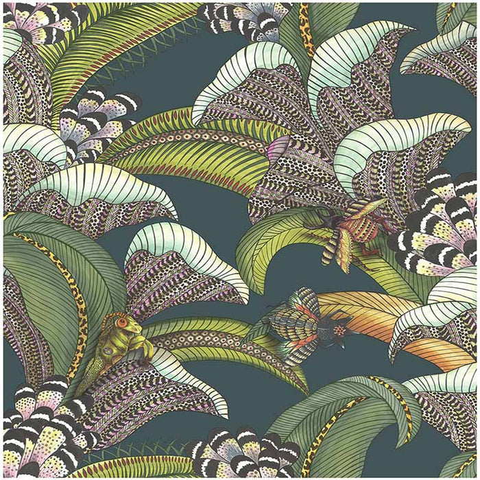 Cole & Son Hoopoe Leaves Viridian Wallpaper 119/1007.CS.0