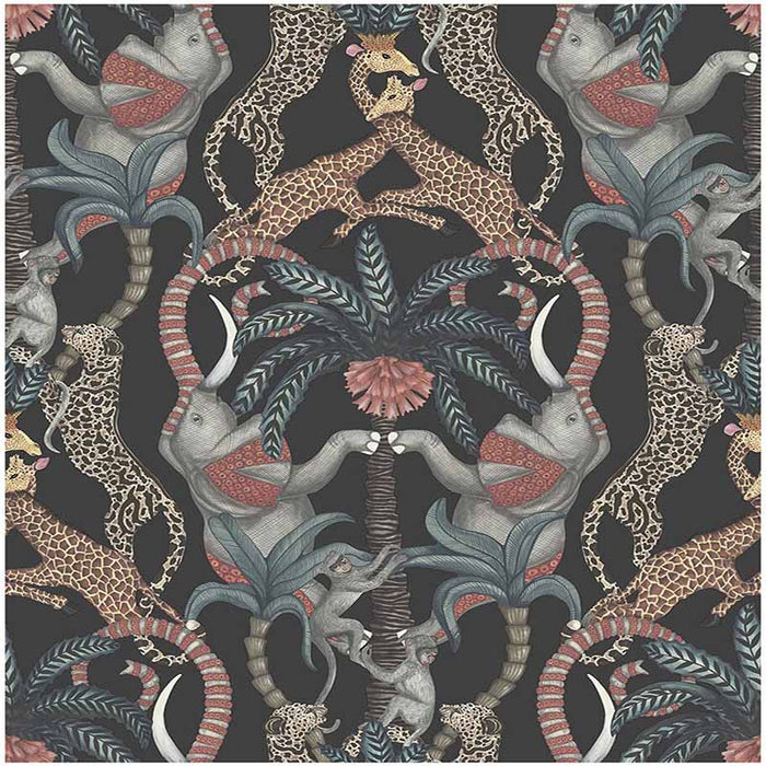 Cole & Son Safari Totem Rby&Prntrmbl/Chrcl Wallpaper 119/2008.CS.0