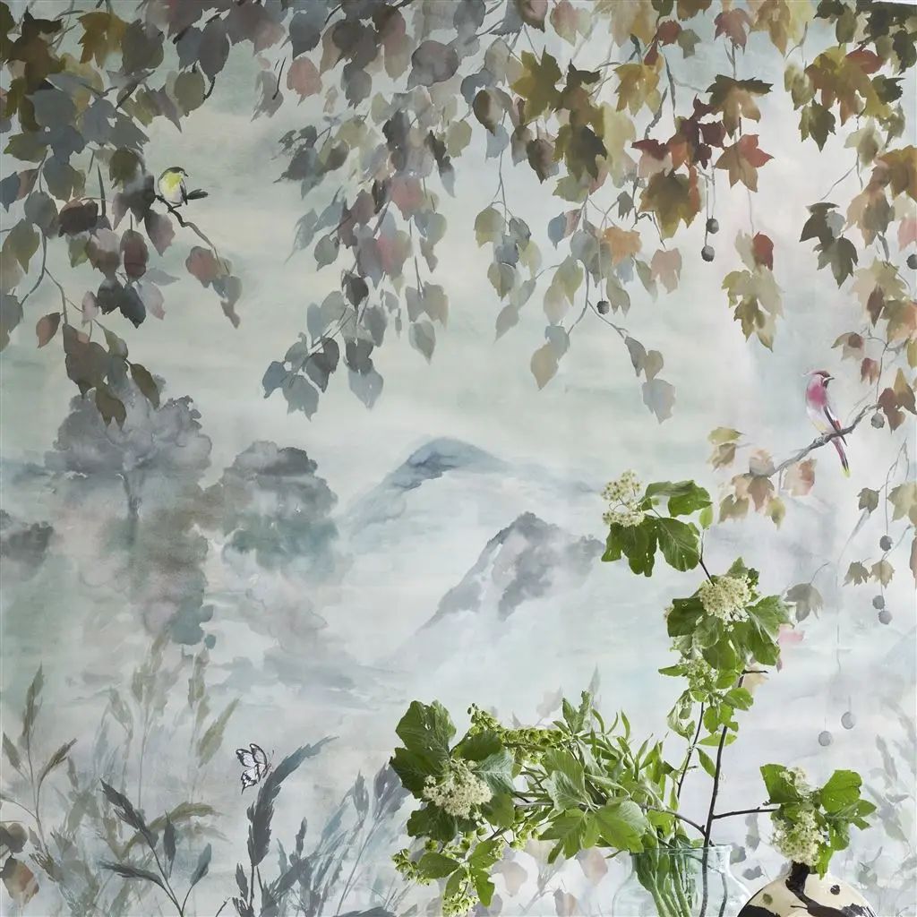 Designers Guild Miyako Scene 1 Dove Wallpaper PDG1111/01