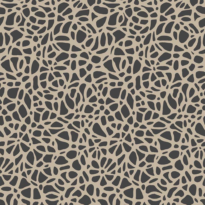 Maxwell Pebble Flock Jet Wallpaper 121FLOCK01