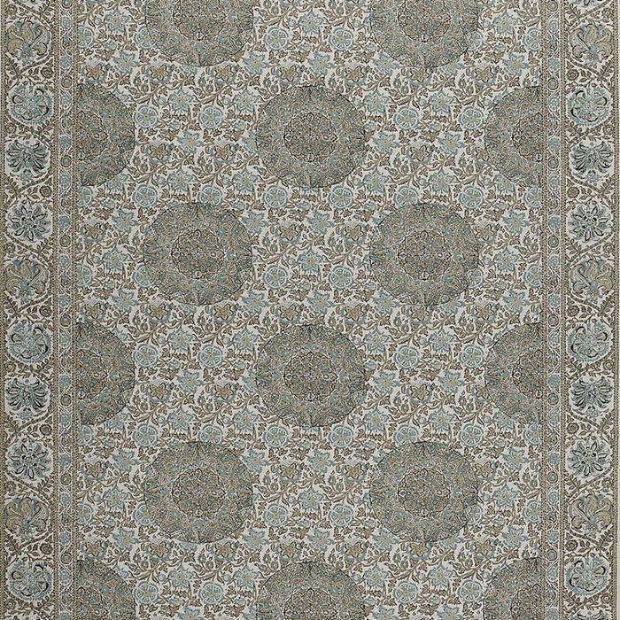 Schumacher Kaya Medallion Mineral Fabric Sample 1296002