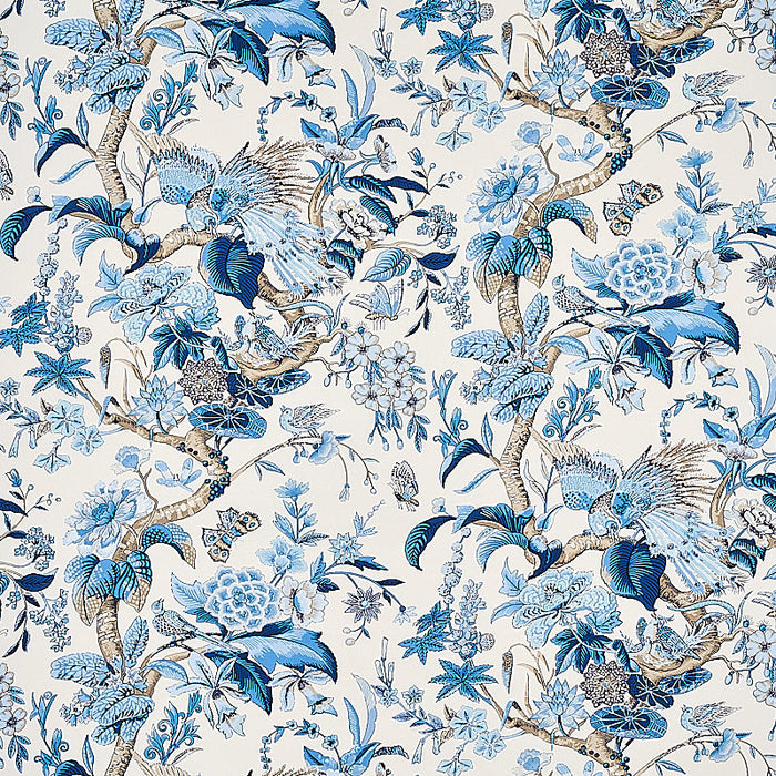 Schumacher Cranley Garden Blue Fabric Sample 1314003