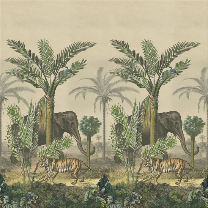 John Derian Palm Trail Scene 1 Sepia Wallpaper PJD6007/01