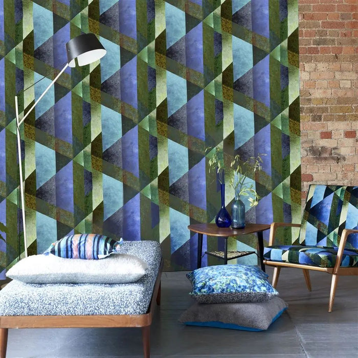 Designers Guild Minakari Geo Cobalt Wallpaper PDG1141/01