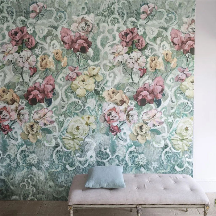 Designers Guild Tapestry Flower Eau de Nil Wallpaper PDG1153/03