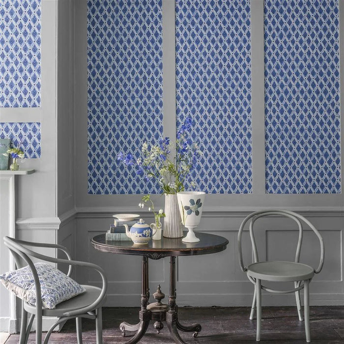 English Heritage St John Street Trellis Ink Wallpaper PEH0003/07