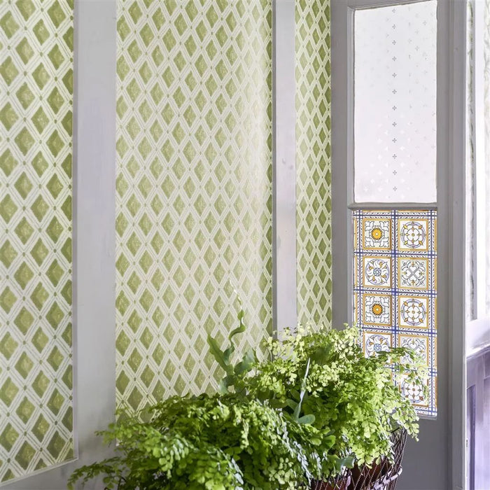 English Heritage Amsee Geometric Moss Wallpaper PEH0002/05