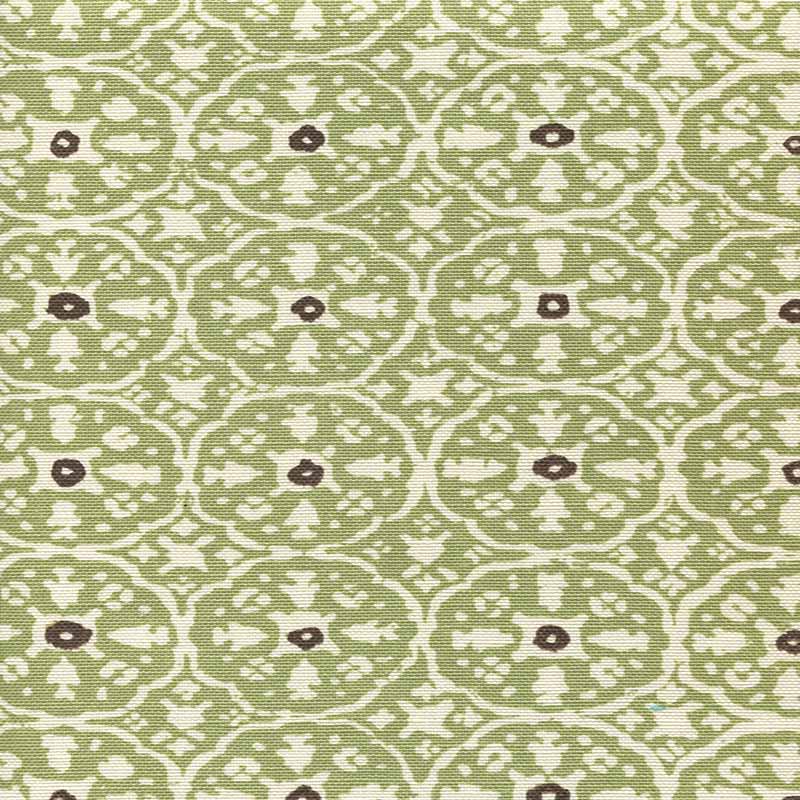 China Seas Nitik II Sage Green Brown Fabric 149-40