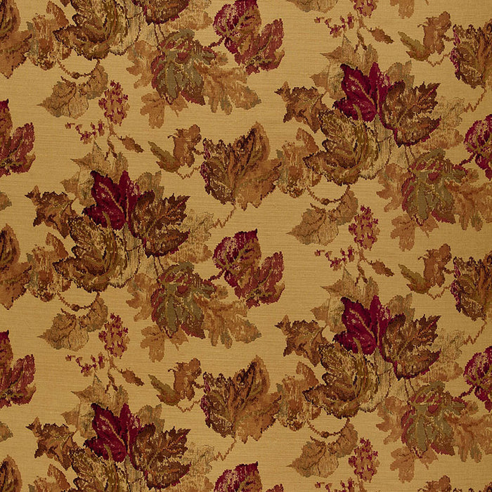 Schumacher Longwood Leaves Spice Fabric Sample 166373