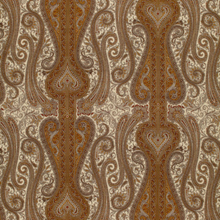 Schumacher Chavant Paisley Caramel Fabric Sample 170621