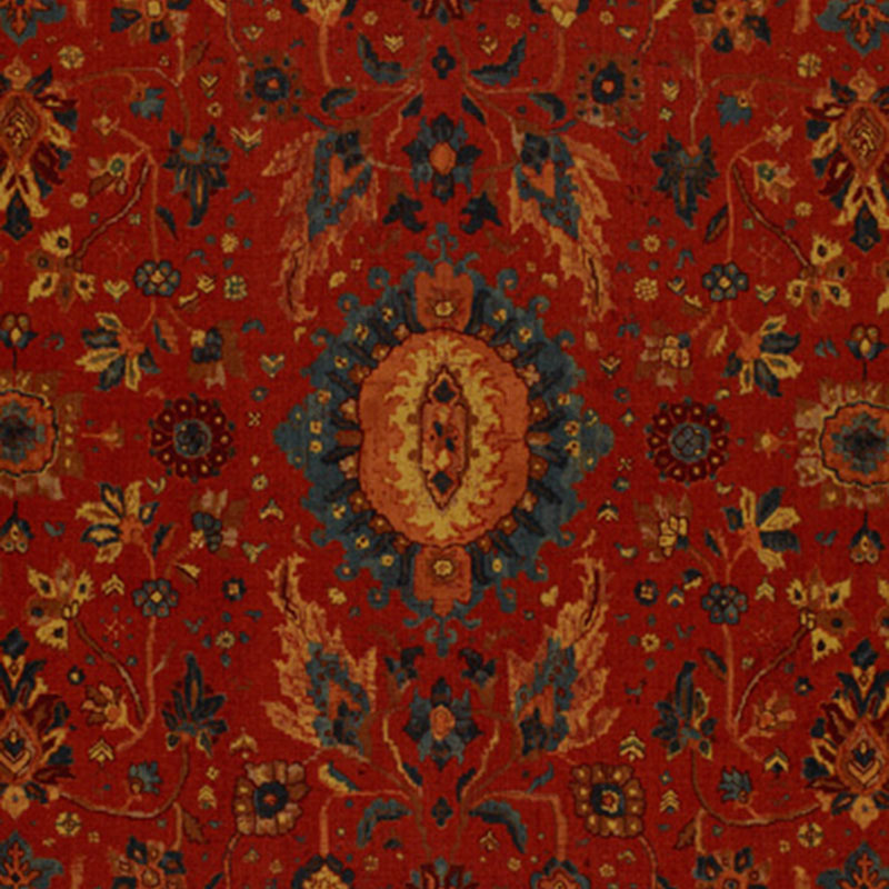 Schumacher Jahanara Carpet Turkish Red Fabric 172790