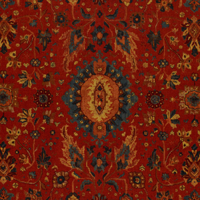 Schumacher Jahanara Carpet Turkish Red Fabric 172790