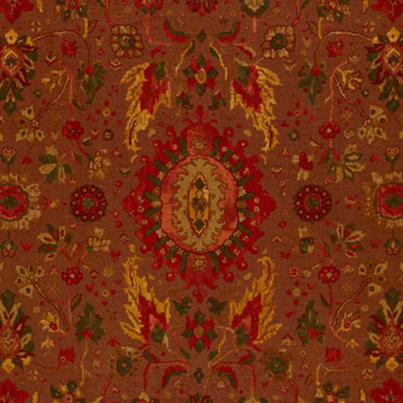 Schumacher Jahanara Carpet Spice Brown Fabric 172791