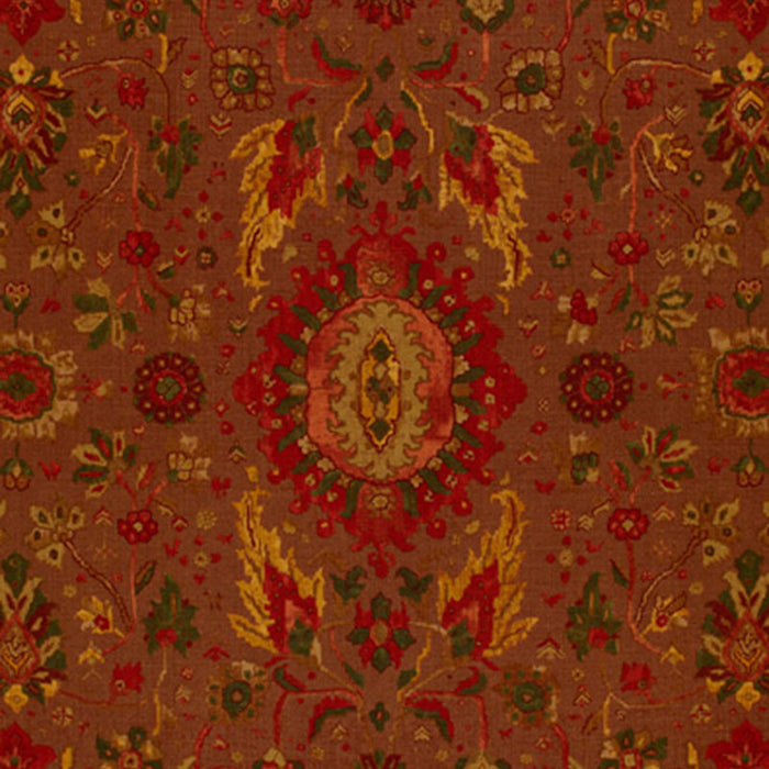 Schumacher Jahanara Carpet Spice Brown Fabric 172791