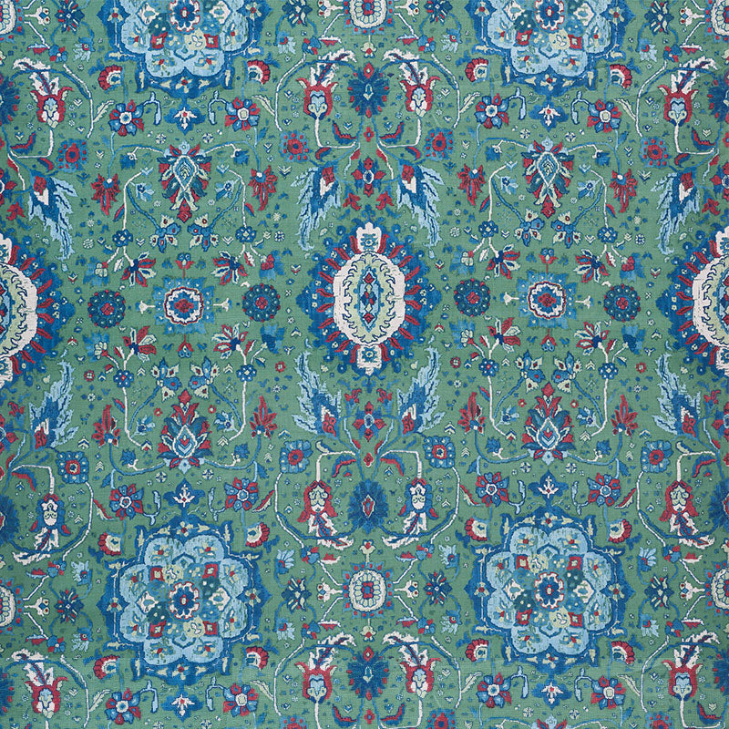 Schumacher Jahanara Carpet Jade Fabric 172793