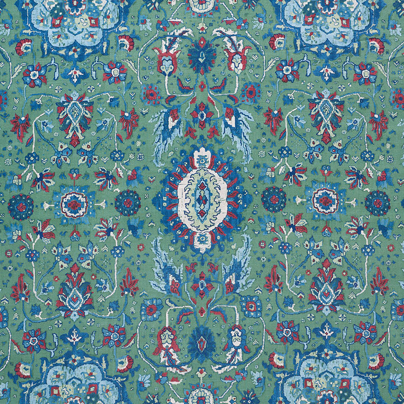 Schumacher Jahanara Carpet Jade Fabric 172793