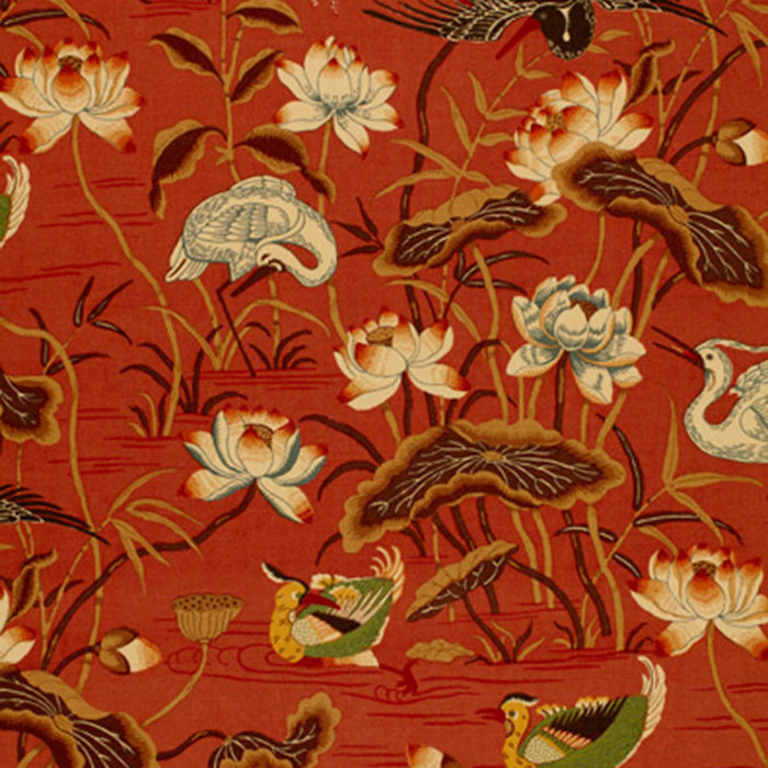 Schumacher Lotus Garden Lacquer Fabric 172930