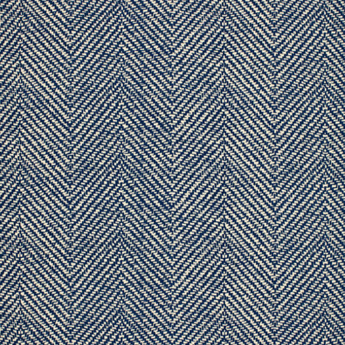 Schumacher Chevron D'Ete Blue Fabric Sample 173041