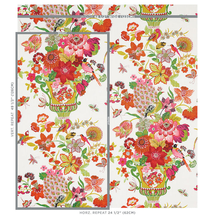 Schumacher Lansdale Bouquet Summer Fabric Sample 173072