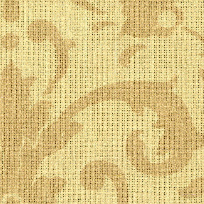 Schumacher Linwood Raffia Damask Straw Fabric Sample 173360