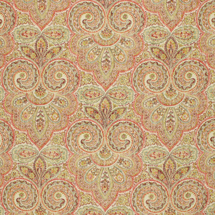 Schumacher Kashan Paisley Gemstone Fabric Sample 173450