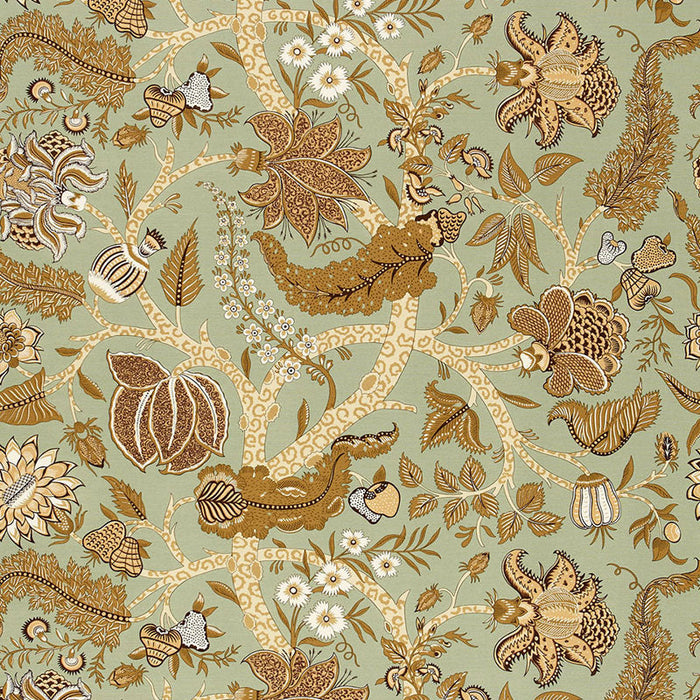 Schumacher Jaipur Tree Robin'S Egg Fabric Sample 173541