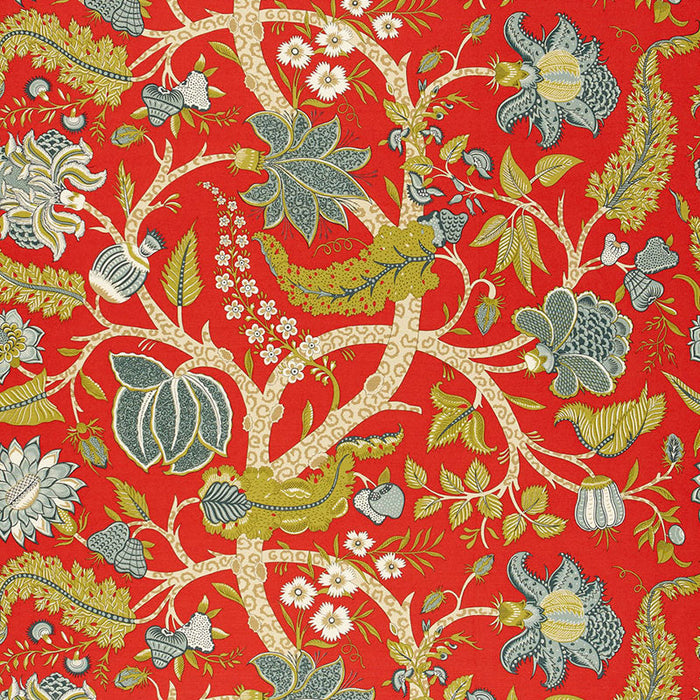 Schumacher Jaipur Tree Poppy Fabric Sample 173543