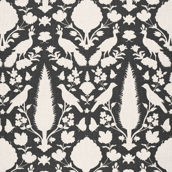 Schumacher Chenonceau Charcoal Fabric 173563