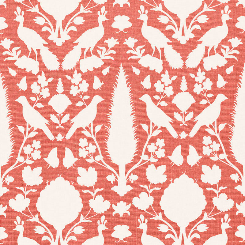 Schumacher Chenonceau Coral Fabric 173564