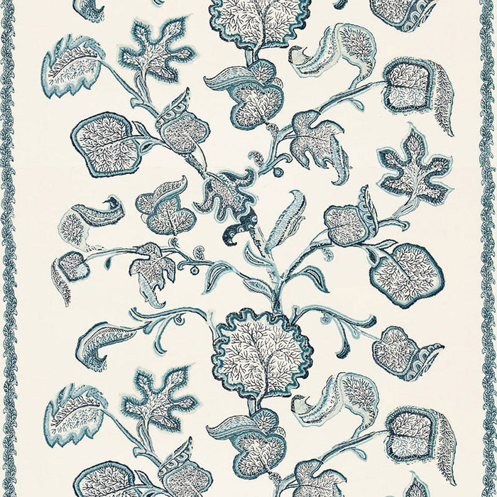 Schumacher Palampore Block Print Sapphire Fabric Sample 173610