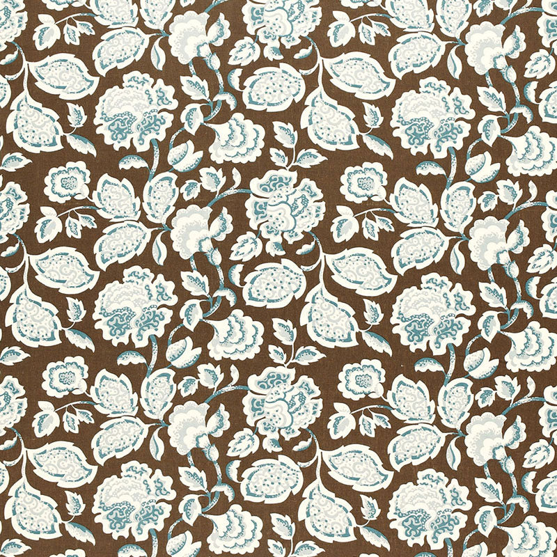 Schumacher Deco Flower Cocoa Fabric 173703