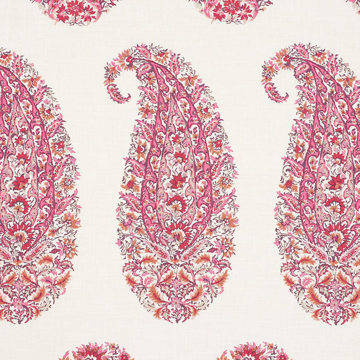 Schumacher Shirala Paisley Magenta Fabric Sample 173785