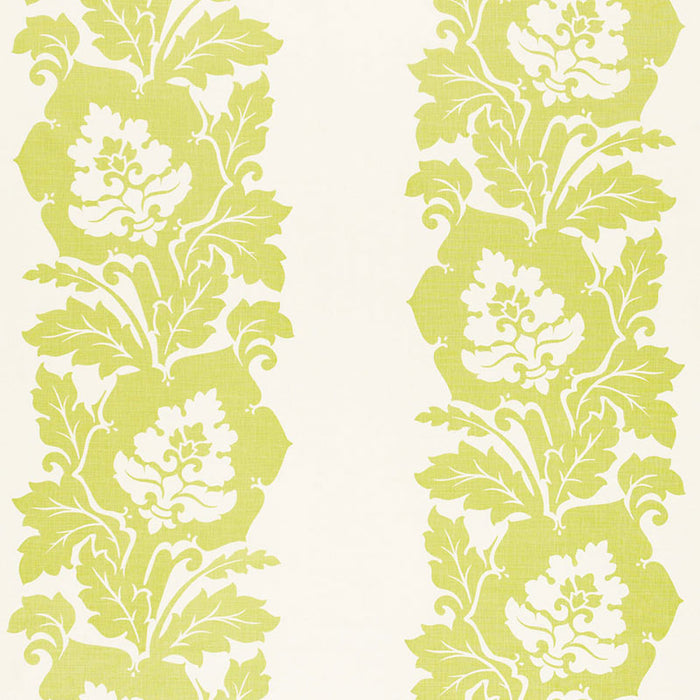 Schumacher Margate Damask Print Apple Fabric Sample 173851