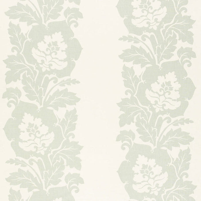 Schumacher Margate Damask Print Sky Fabric Sample 173852