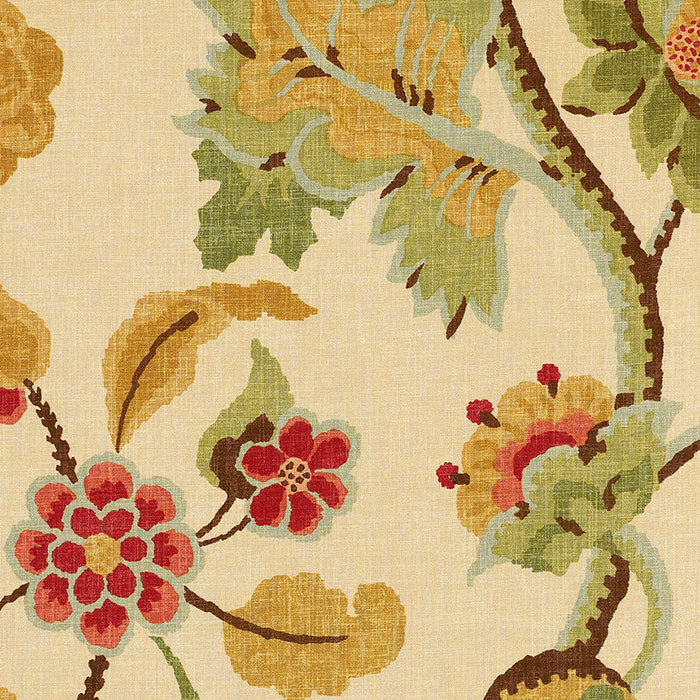 Schumacher Khantau Tree Honey Fabric Sample 173911