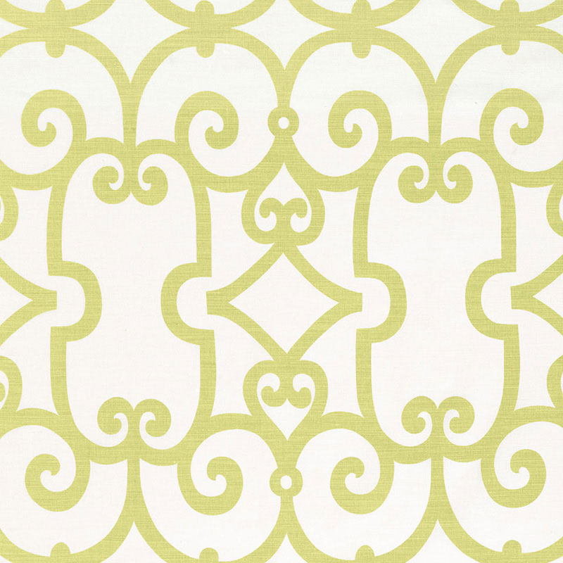 Schumacher Manor Gate Aloe Fabric 174150