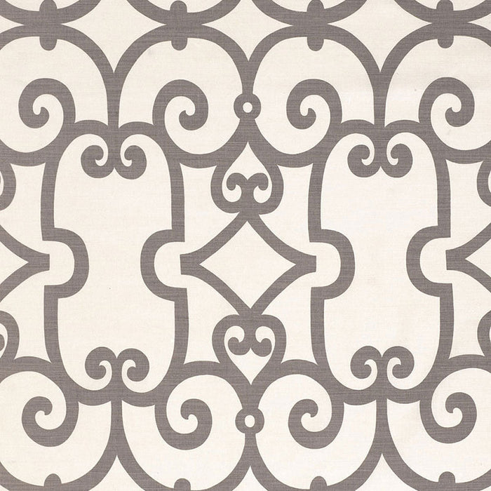 Schumacher Manor Gate Charcoal Fabric Sample 174153