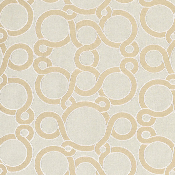 Schumacher Conundrum Ice Milk Fabric Sample 174170